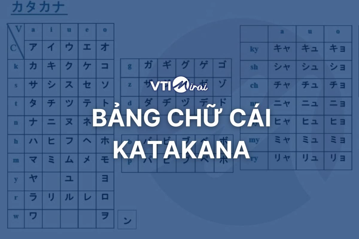 Bảng chữ cái tiếng Nhật Katakana đầy đủ: Cách học nhanh, nhớ lâu