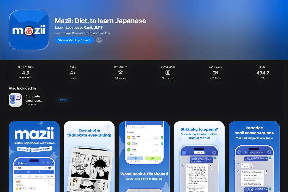 Mazii - Web dịch tiếng Nhật chuẩn dành cho dân chuyên